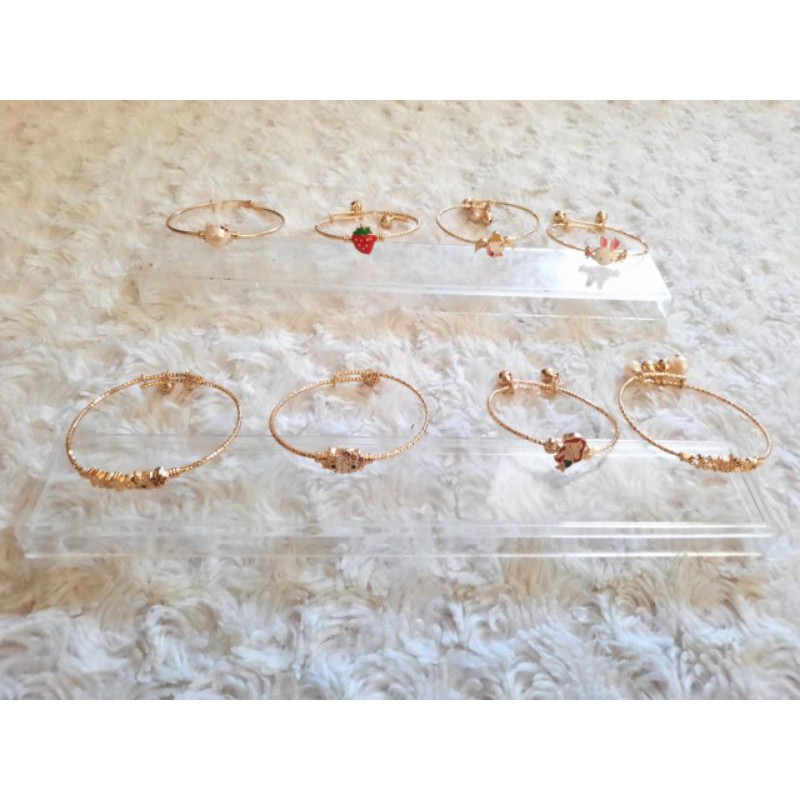 BERSERTIFIKAT GELANG ANAK ASLI MUTIARA LOMBOK GAGANG RHODIUM PERHIASAN ANAK UNIK ALL SIZE