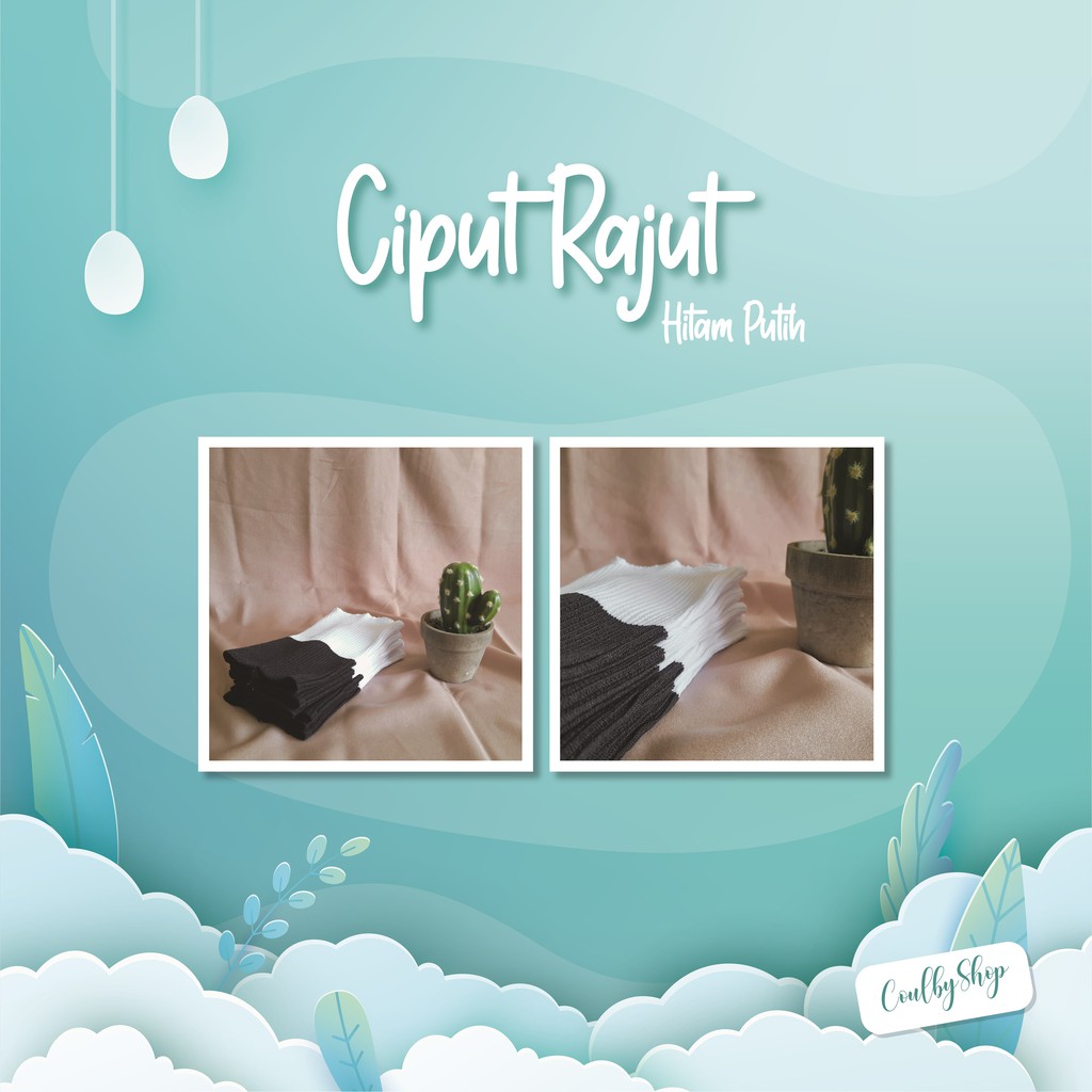 Ciput Rajut Khusus Hitam Putih