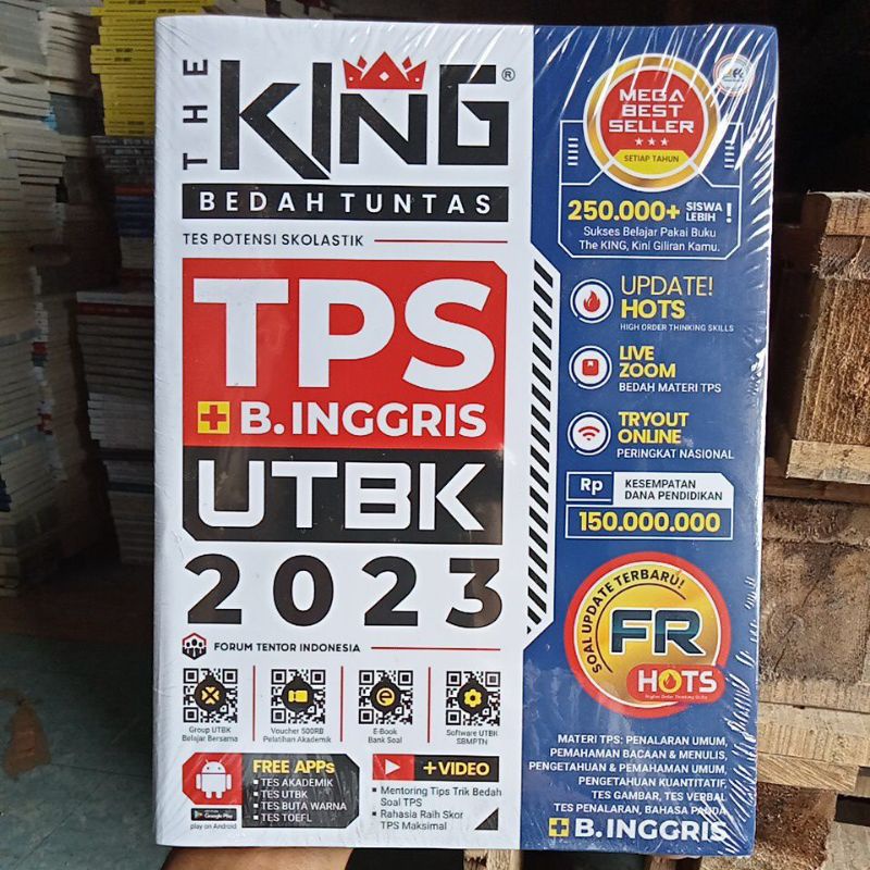 BUKU BEST SELLER TPS UTBK 2023 THE KING BEDAH TUNTAS+BAHASA INGGRIS