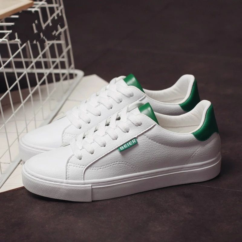 Bryan Jayden Sneakers Tali Putih Polos Kuliah Kerja Sekolah Sepatu Kets Wanita Unisex BO55-1