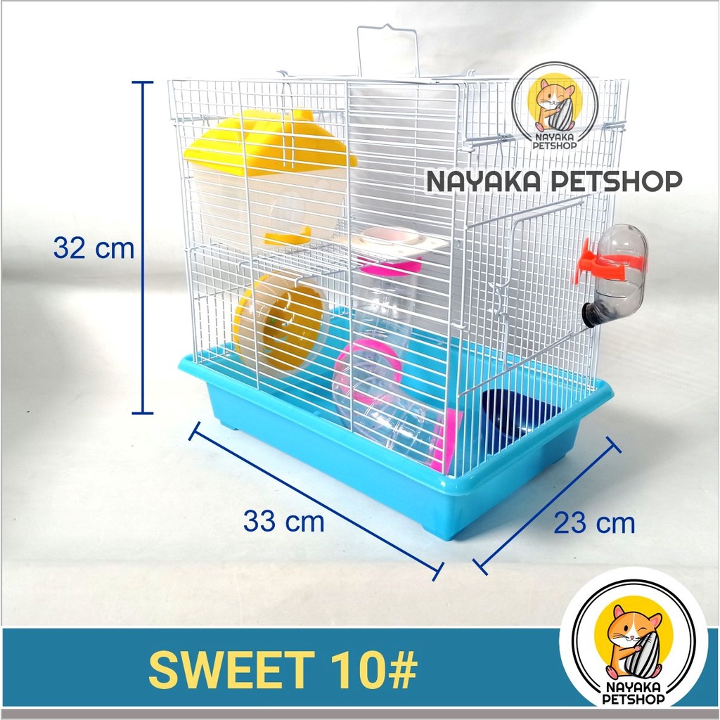 Sweet 10# Kandang Hamster Tingkat 2 Lantai Murah Besar 10 #