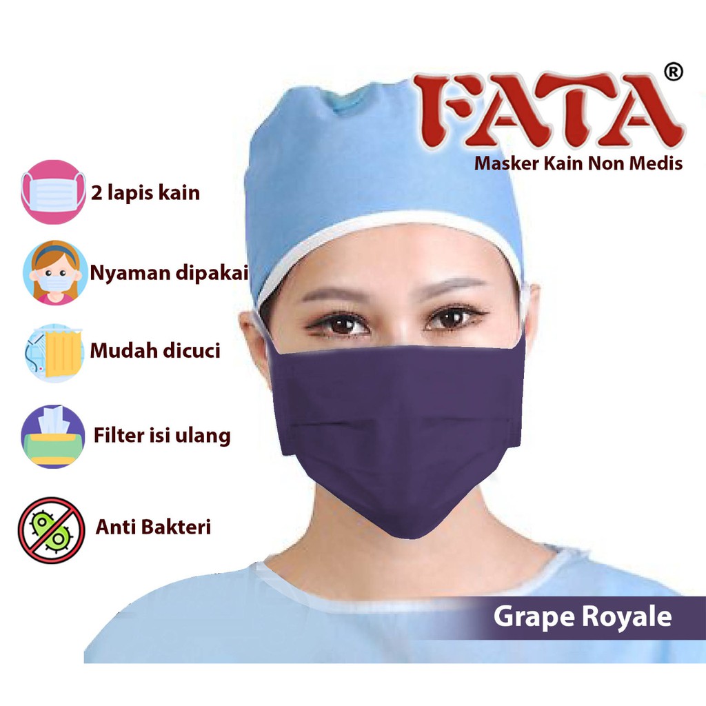 FATA - Masker Kain Bisa Refill Tissue (1 LUSIN) (12 pcs) Terlaris