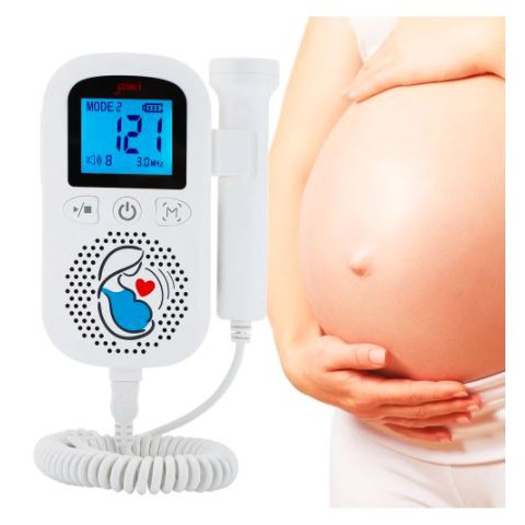 [Free Ongkir] Doppler LCD Fetal Alat Pendeteksi Detak Jantung Janin Bayi Murah