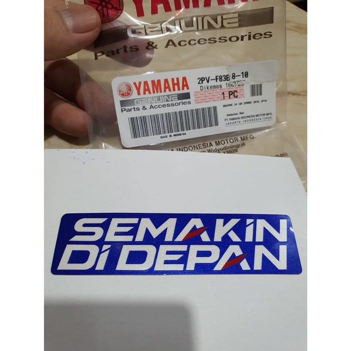 STIKER EMBLEM SEMAKIN DI DEPAN ASLI ORI YAMAHA 2PV-F83B8-10