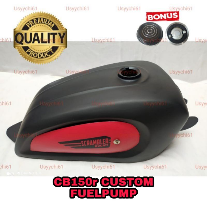Tangki Cat CB150R CB150 Ducati Scrambler Custom Fuelpump injeksi Doff