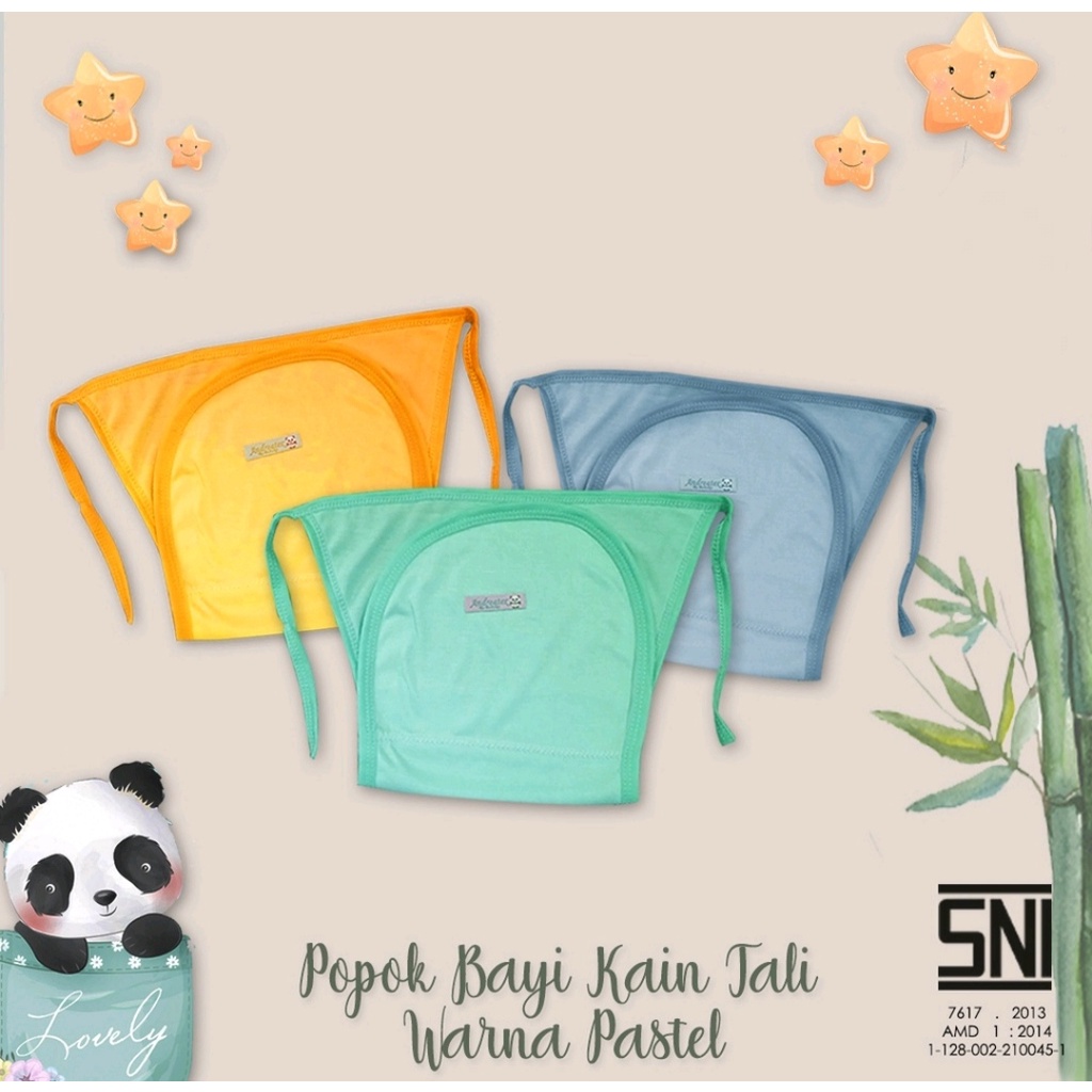 Popok Kain Tali Bayi SNI NEWBORN Polos Warna Pastel Popok Kain Popok Tali Popok Bayi