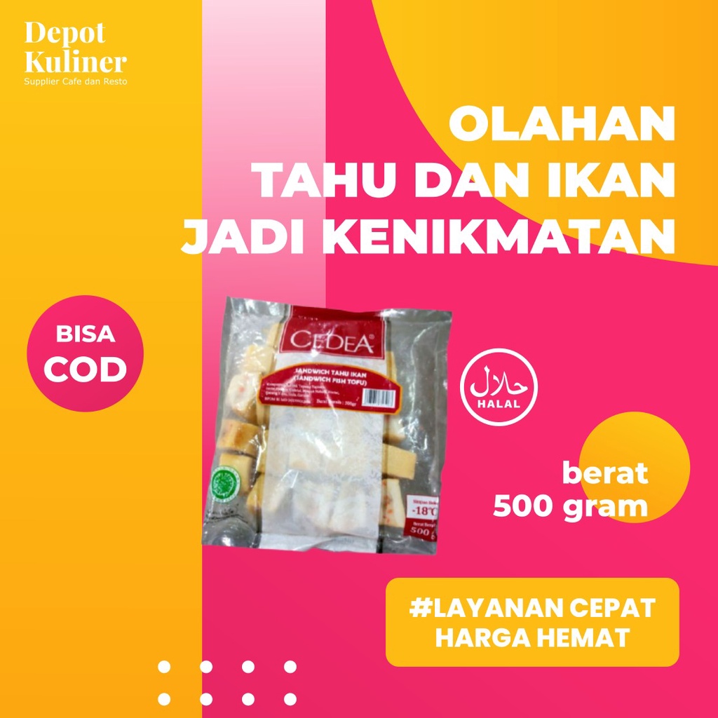 Cedea Sandwich Fish Tofu 500gr / Sandwich Tahu Ikan