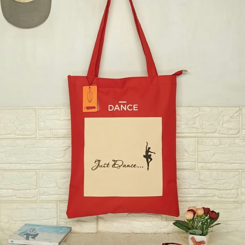 TOTE BAG WANITA TOTEBAG RESLETING KANVAS BISA CUSTOM POLOS dan SABLON TT 009