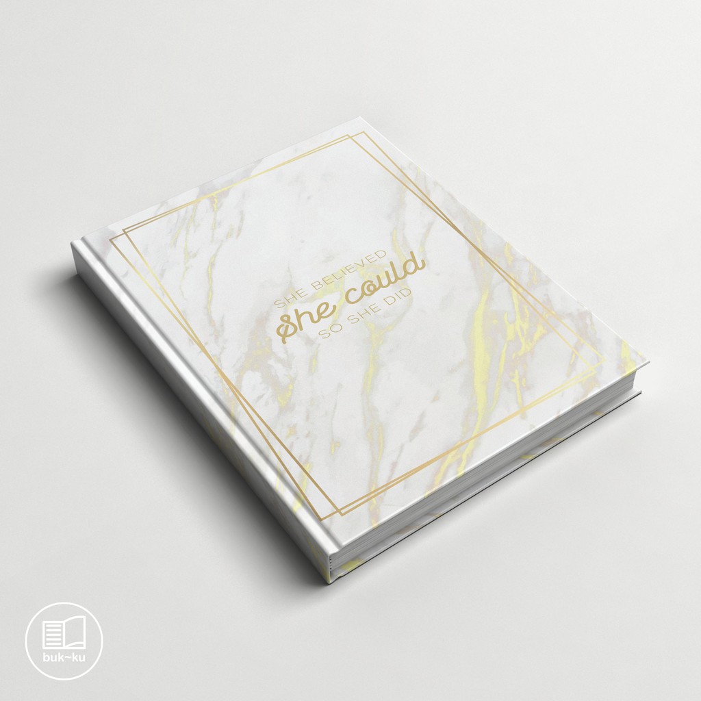 

notebook custom motif marble gold catatan tulis buku