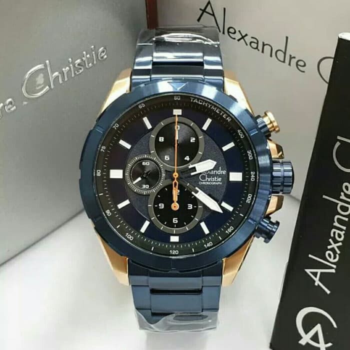 Alexander Christie 6508 Man Blue Rosegold Original