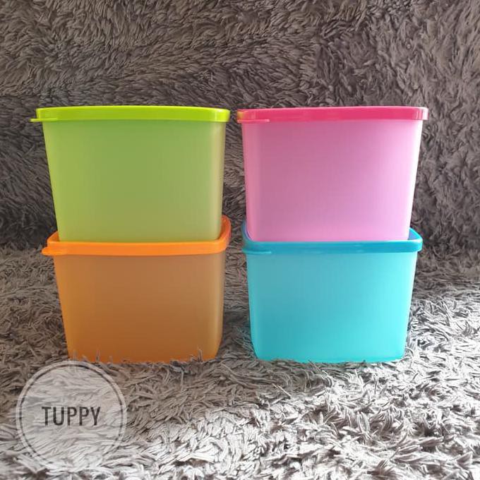 PROMO TUPPERWARE WADAH BEKAL KOTAK MEDIUM SQUARE ROUND (4) B