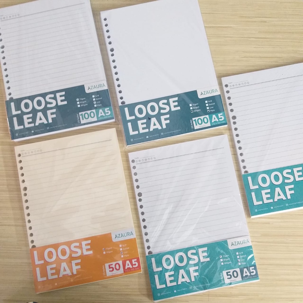 

Kertas Isi Binder A5 Loose Leaf