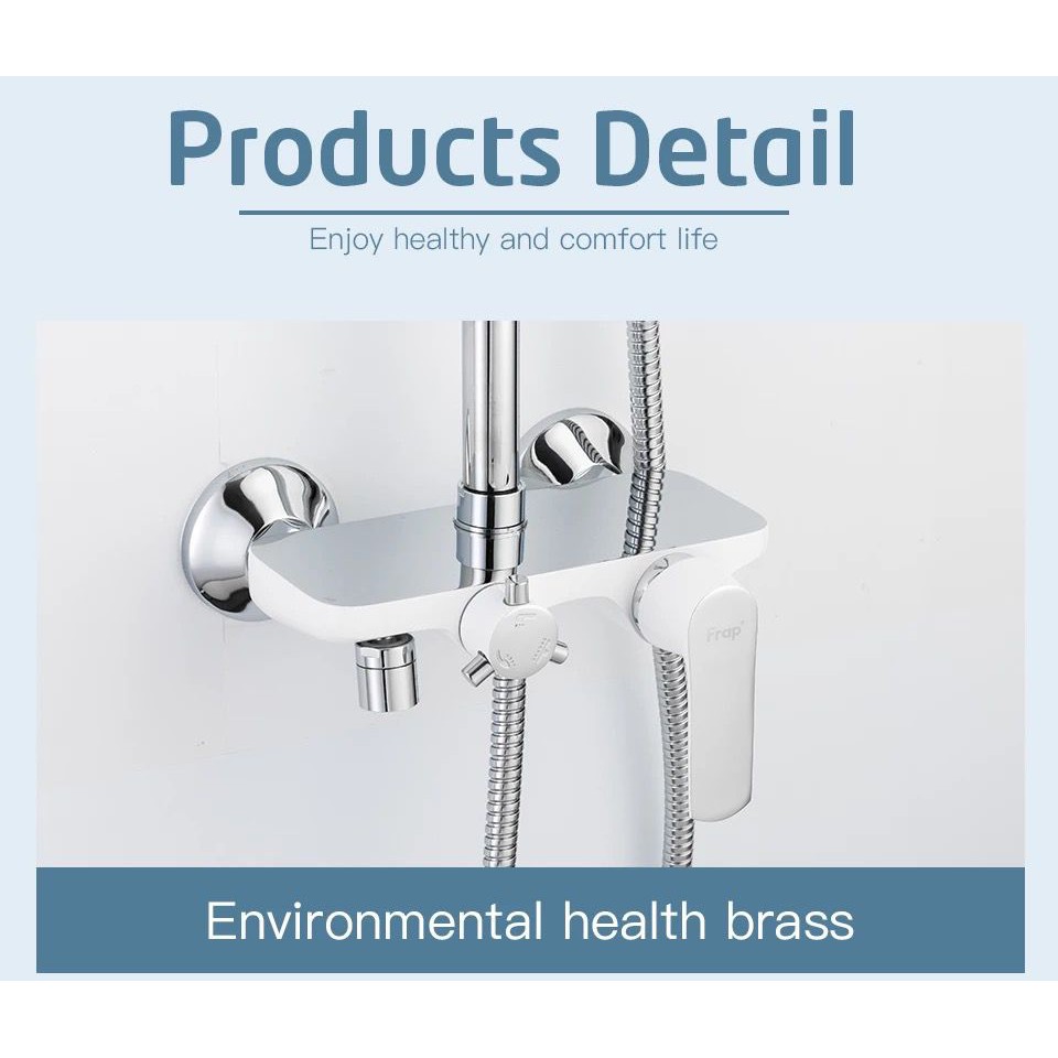 Shower Tiang Column Panas Dingin Shower Kran Kuningan Set Shower Hot &amp; Cool