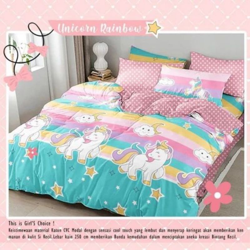 BedCover +SPRAY Bahan katun ESRA/ELBE/BELVERY/CVC