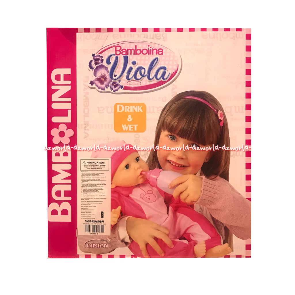 Bambolina Viola Boneka Dengan Botol Susu