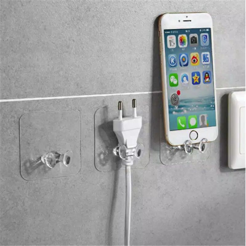 Gantungan Tempel Dinding Serbaguna | Cantolan Multifungsi | Power Plug Hook Holder | Penyangga Kabel