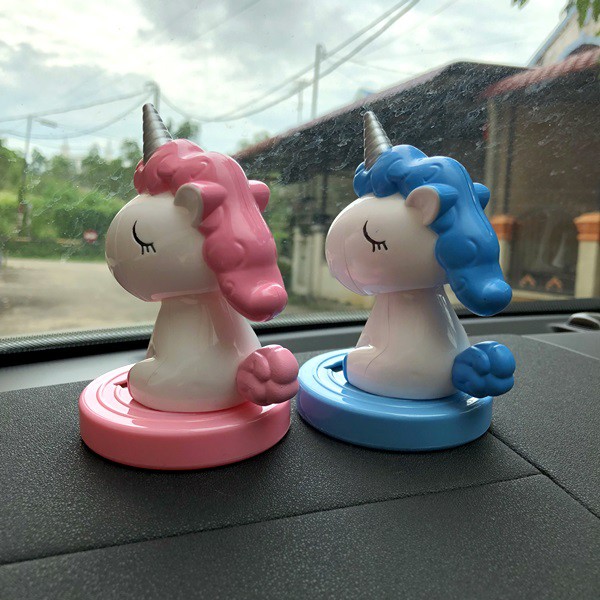 Pajangan Dashboard Mobil SOLAR POWER LITTLE PONY UNICORN Biru dan Pink