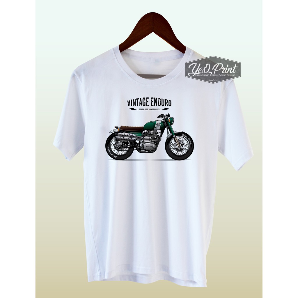 Kaos Vintage Motor Trail enduro 03 Cotton Combed