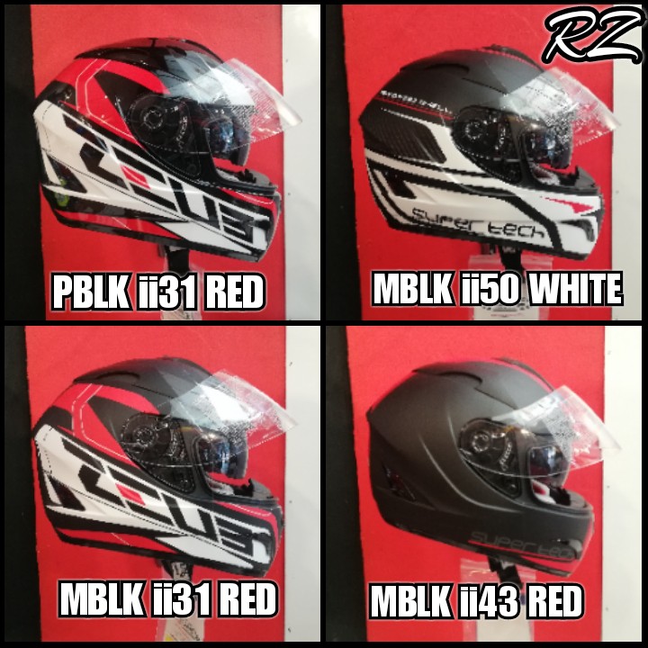 Helm Zeus ZS806 ZS 806 ZS-806 Grafik Full Face Double visor
