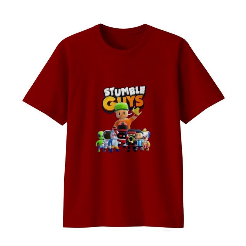 Baju kaos Atasan Anak-Anak Dan remaja 1-12Tahun/Remaja GAME VIRAL STUMBLE GUYS(crown) Uk.S.M.L.XL.2XL.3XL.4XL.5XL.