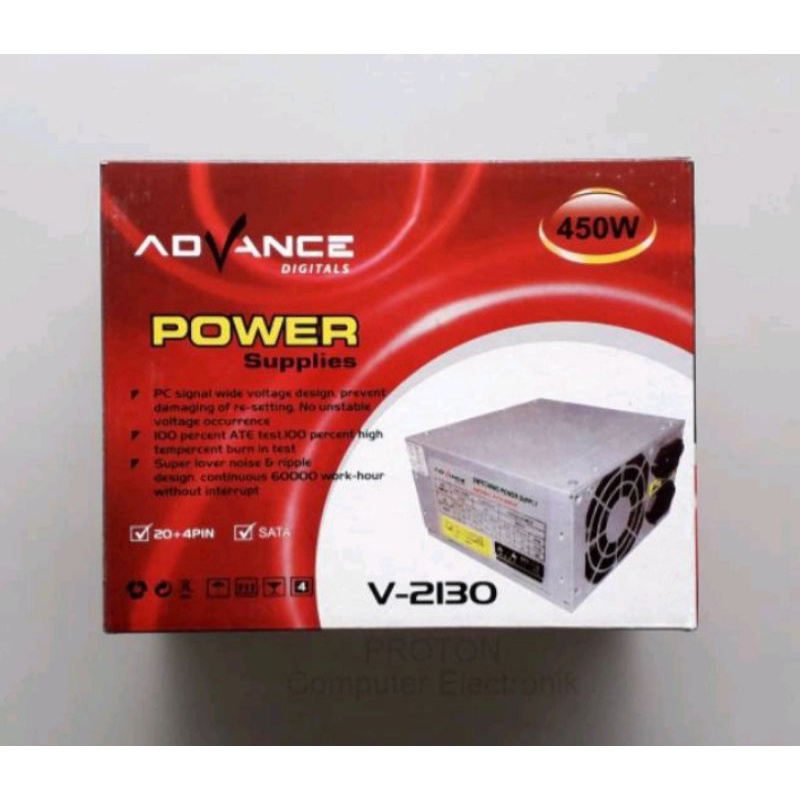 PSU PC PSU ADVANCE POWER SUPPLY ADVANCE 450W original