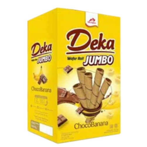 

Deka wafer Roll Jumbo Choco banana/White coffee 1 pcs