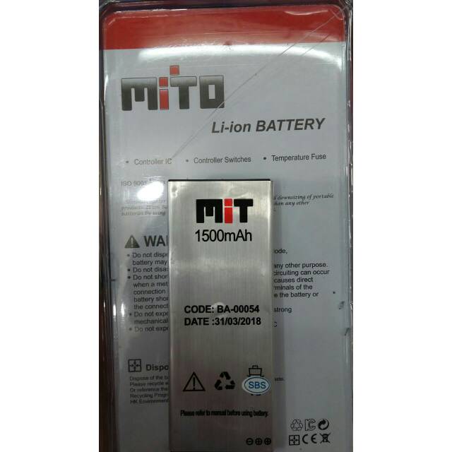 Baterai Batrai Mito BA-00054 A77 Fantasy Selfy Mito BA00054 A 77