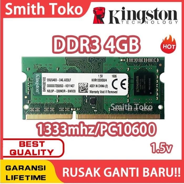 Ram Laptop Kingston Sodimm 4Gb Ddr3 Ddr3-1333 4G Sodim Ram