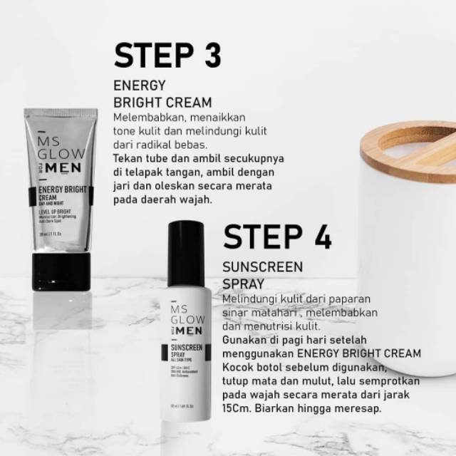 Ms Glow Men Facial Wash Scrub Masker Krim Wajah Pria Sunscreen Skincare Perawatan Cowok Original Shopee Indonesia