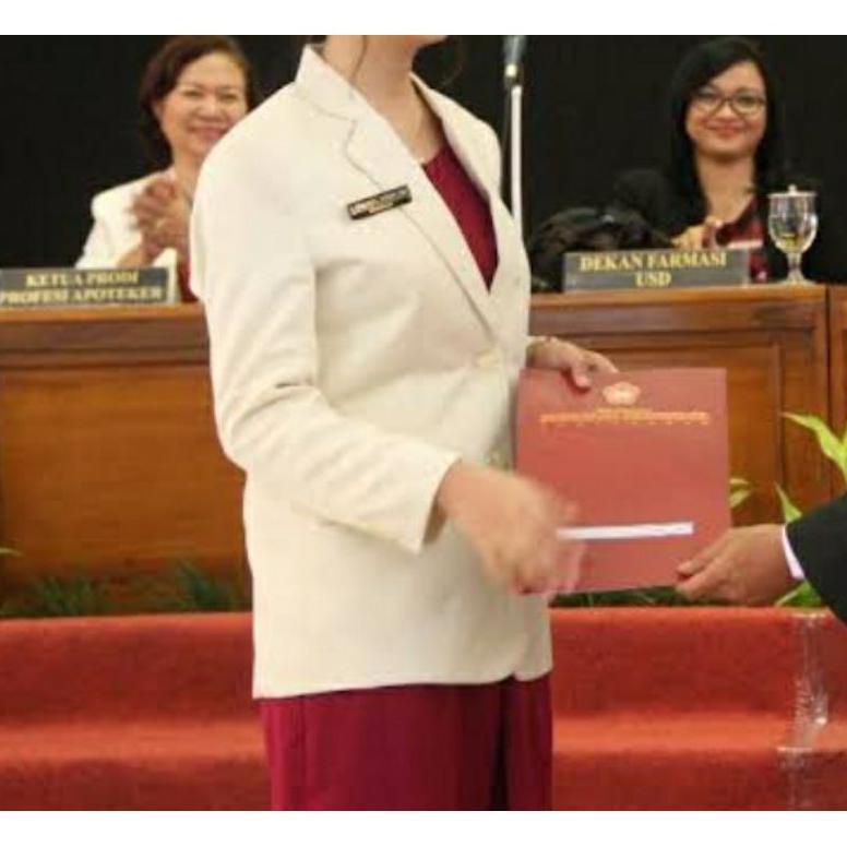 BISA COD JAS Apoteker WANITA dan PRIA Kuning Gading