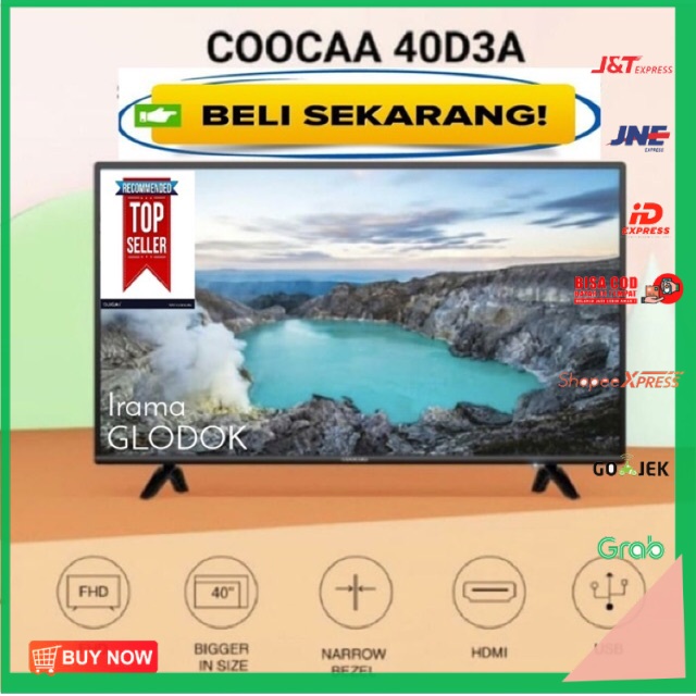 [[[BISA COD]]] LED TV COOCAA 40 Inch 40D3A Full HD Garansi Panel LED 3 Tahun