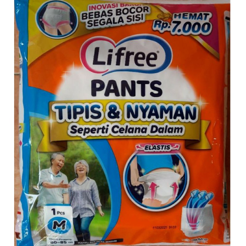 LIFREE SACHET PANTS POPOK CELANA DEWASA M L XL | POPOK DEWASA ADULT LANSIA