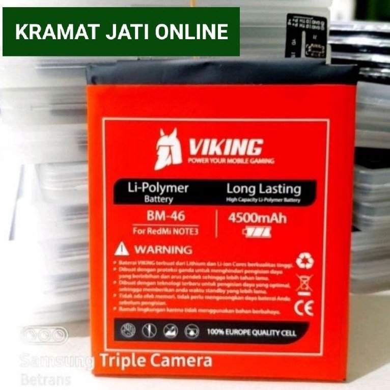 BATERAI DOUBLE POWER VIKING XIAOMI REDMI NOTE 3 / NOTE 3 PRO BM46 4500MAH