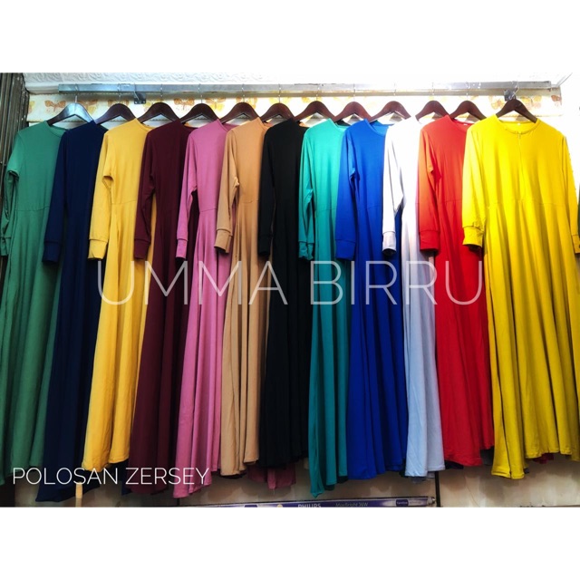 Gamis jersey kualitas bagus dan tebal,busui friendly, LD 105, variasi warna, harga  grosir