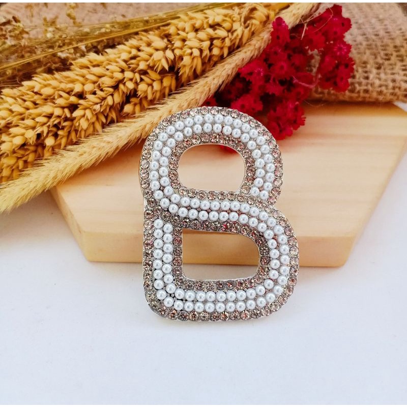 Brooch Buttonscarves/Bros Buttonscarves/Bros Buttonscarves KW/Bros Buttonscarves Mata/Bros Buttonscarves Mutiara-Silver-A