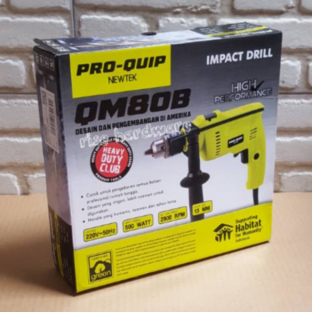 MESIN BOR 13MM ELEKTRIC DRILL PRO QUIP QM80b