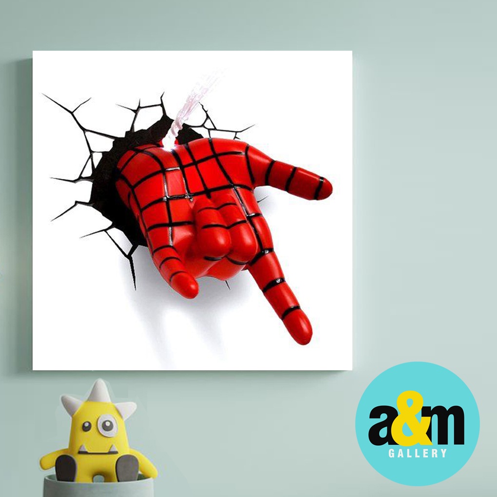 Hiasan Dinding Kamar Logo Superhero ( 20 X 20 ) Pajangan Anak Dekorasi Wall Decor Kamar Anak - A&amp;M