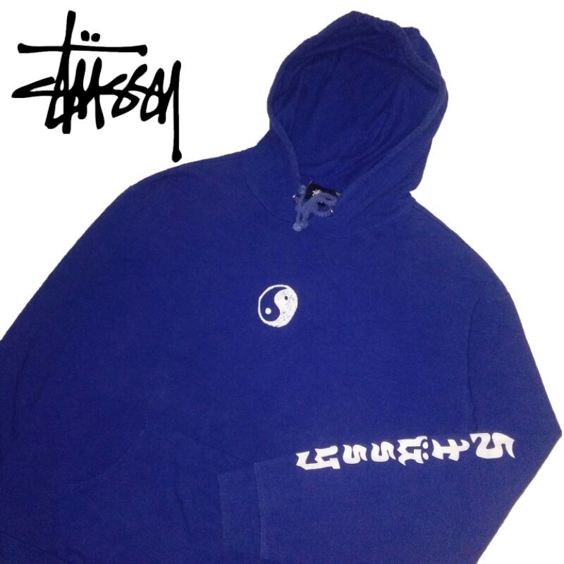 Jaket Hoodie Stussy Yin Yang Second Bekas Preloved Murah