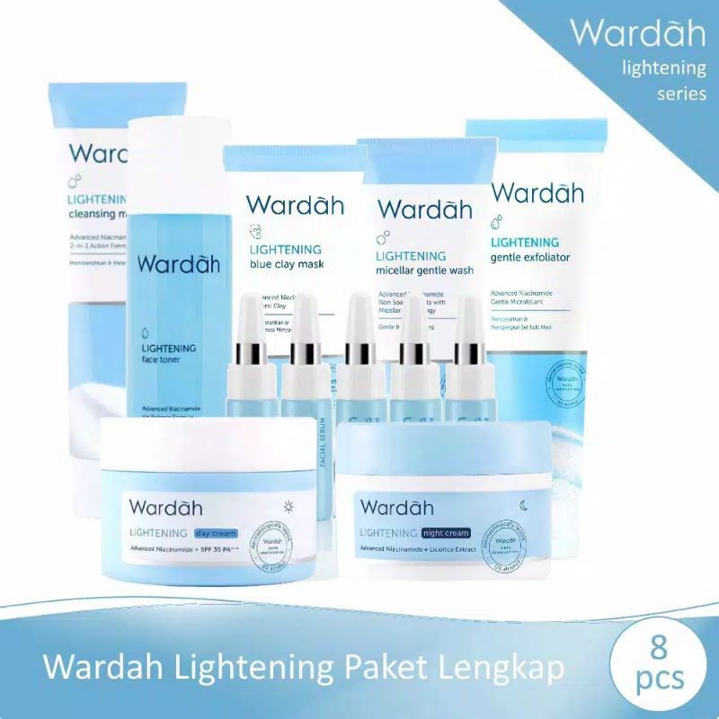 [FREE GIFT] Sepaket Wardah Lightening Series | Paket wardah Hemat