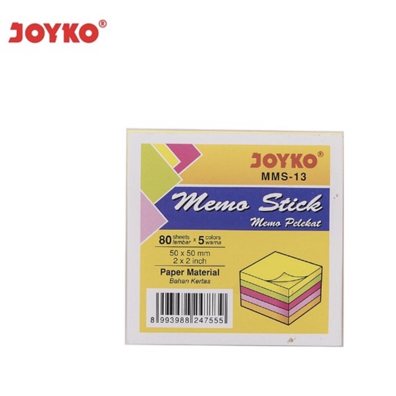 JOYKO - STICK STICKY NOTE - STIKERS KERTAS MEMO TEMPEL BESAR KECIL MMS 1 / MMS 13 / 3M 655