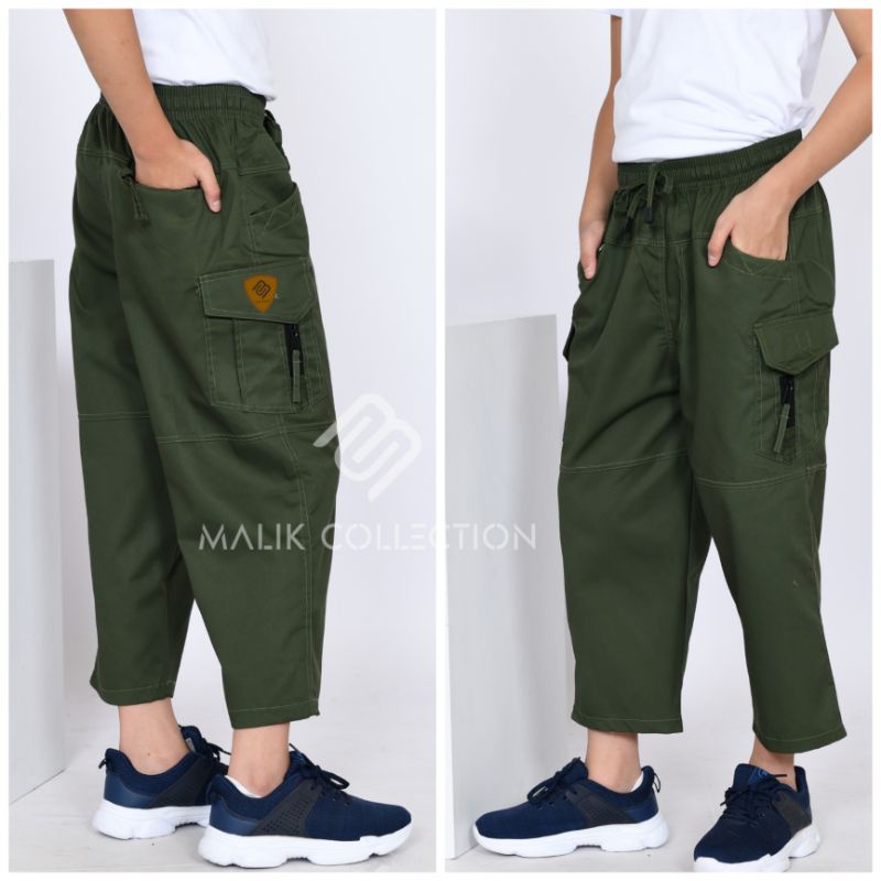 Warna Hijau Army Celana Sirwal anak Tactical Witac usia 8 - 18 tahun