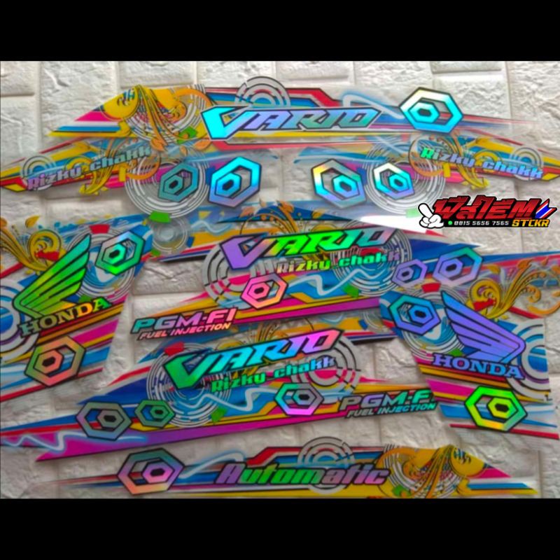 Striping Transparan Vario Led Old 125 150 Hologram