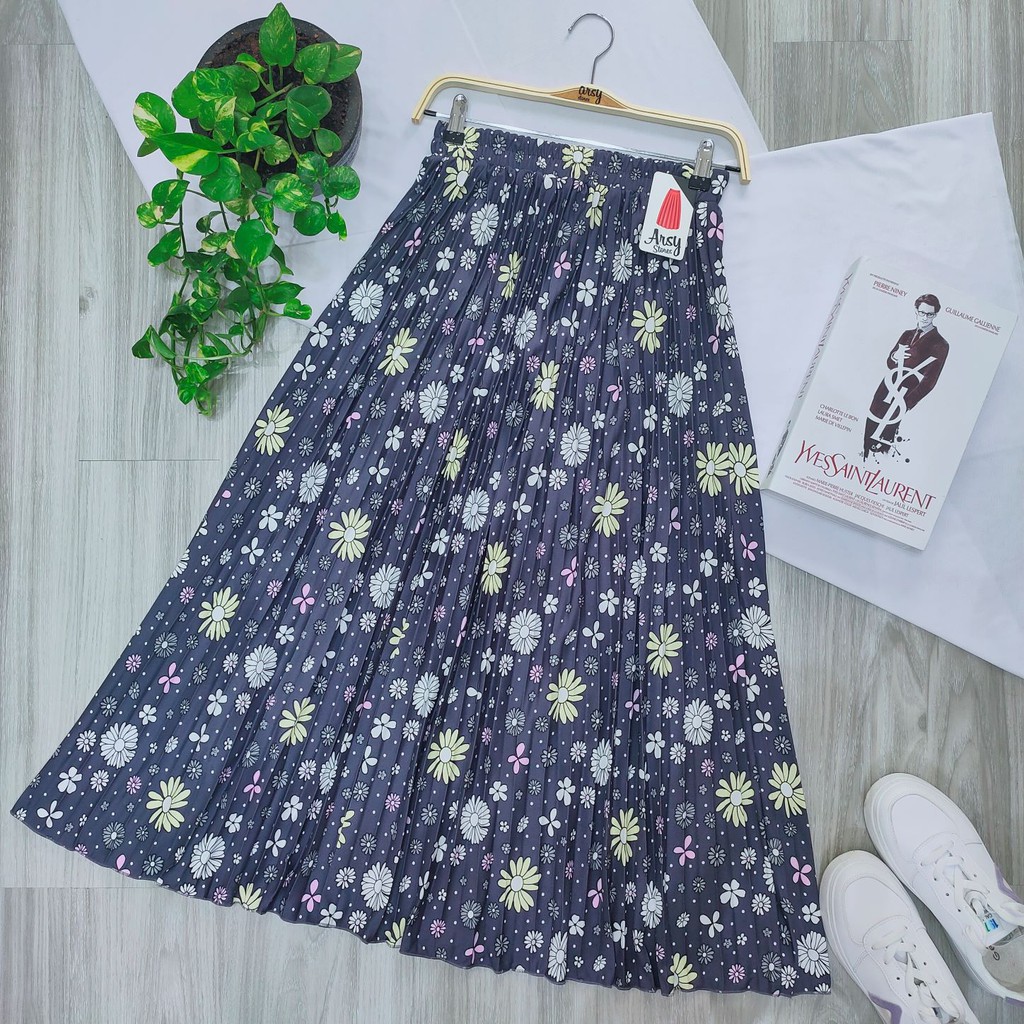 Renira Skirt Bawahan Rok Wanita - Hyget Premium All Size-NAVY