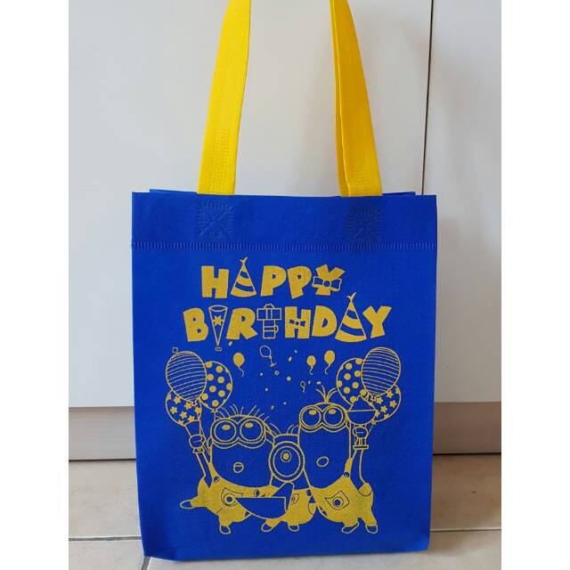 GOODIE BAG ULANG TAHUN MINION BIRU TAS ULTAH ANAK HAMPERS SOUVENIR