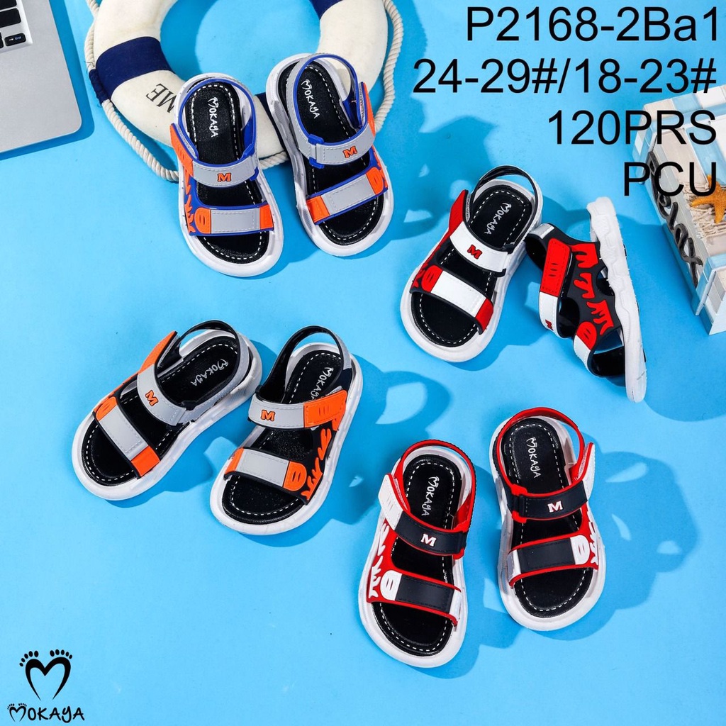 Sandal Let Gunung Anak Cowok Ban 2 Strap M Super Cute Keren Import Mokaya / Size 18-23 (P2168-2AB/-97)