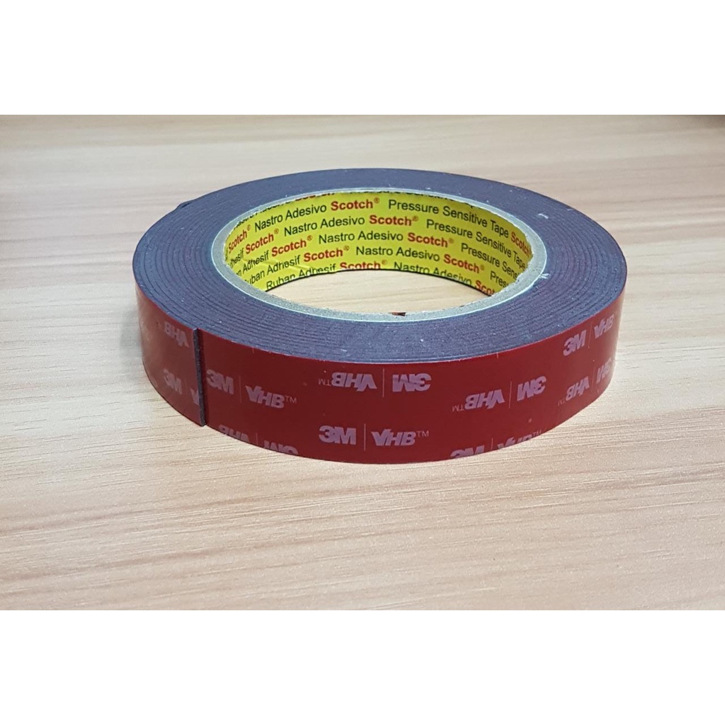 

Double Tape Merah 3M / VHB Tape 3M Strong Fast Durable - 24mm x 4,5m