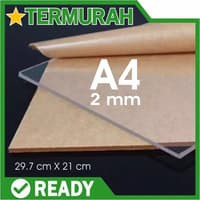 LEMBARAN AKRILIK A4 2MM ACRYLIC GROSIR BERKUALITAS Termurah Acrylic Lembaran Murah 2mm Bening Ukuran A4 laser cutting