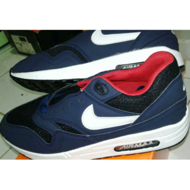 Sepatu Nike Airmax One Navy Keren kado Hadiah Cowok Running Olahraga + Box