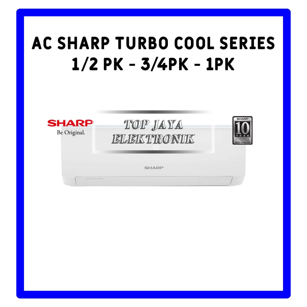 [BISA NEGO] AC Sharp R-32 1/2PK - 3/4PK - 1PK + Pasang Turbo Cool Series