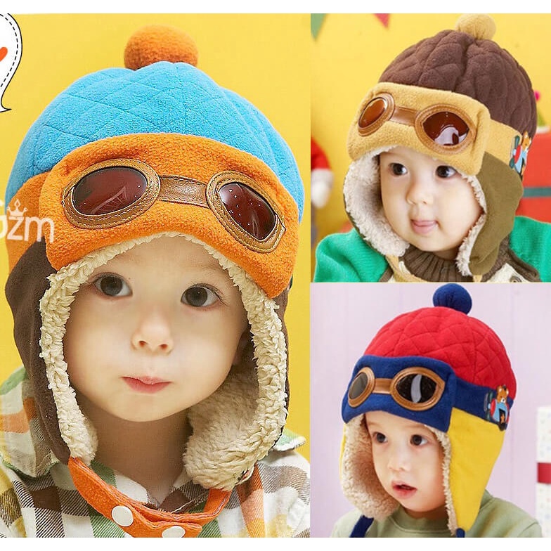 topi bayi topi pilot model terbaru / TOPI PILOT BAYI TOPI PILOT ANAK IMPORT KUPLUK BAYI BEANIE HAT